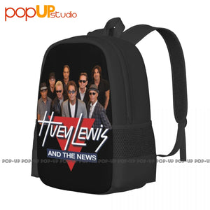 Huey Lewis And The News Rock N Roll Backpack Vintage Style Large Capacity