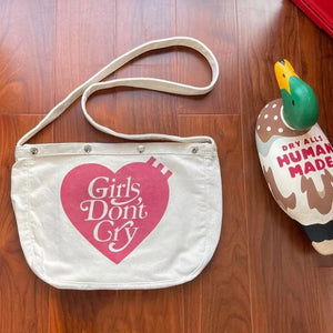 Human Girls Don?t Cry Bag Men 1:1 HUMAN Canvas Women Bags Couple Backpack