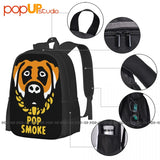 Pop Smoke Backpack Large Capacity School Storage Bag