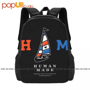 Human Sailboat Backpack Large Capacity Eco Friendly Art Print