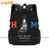 Human Sailboat Backpack Large Capacity Eco Friendly Art Print