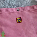 Pink Alphabet Canvas Tote Bag Couple Shoulder Messenger Bags