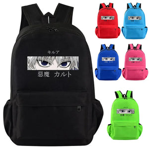 Hunter X Hunter Canvas Backpack Boys Shoulder Bags for Teenager