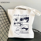 Hunter x Hunter shopping bag tote handbag jute woven eco-friendly sacolas