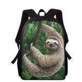 Kids Backpack Alpaca Sloth Animal Large Capacity Lightweight Schoolbag