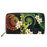 Hycool Long Women Wallet Hawaii Flower Samoan Tribal Print Wallets For Women