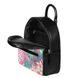 Hycool Women's Leather Backpack Turtle Hawaii Flower Print Double Shoulder Bags