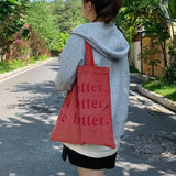 Corduroy Shoulder Bag Reusable Tote Handbag for Women