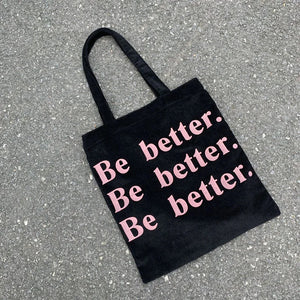 Corduroy Shoulder Bag Reusable Tote Handbag for Women