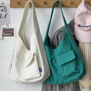 Canvas Handbag Women's Casual Large Capacity Shoulder Messenger Tote Bag