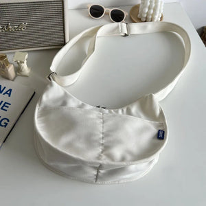 Polyester Fiber Tote Canvas Handbag With Outer Pocket Single Shoulder Bag
