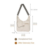 Adjustable Shoulder Bag Heart Quilting Messenger Tote Bag