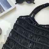 Bohemian Summer Handbag Women Cotton Crochet Tote Bag