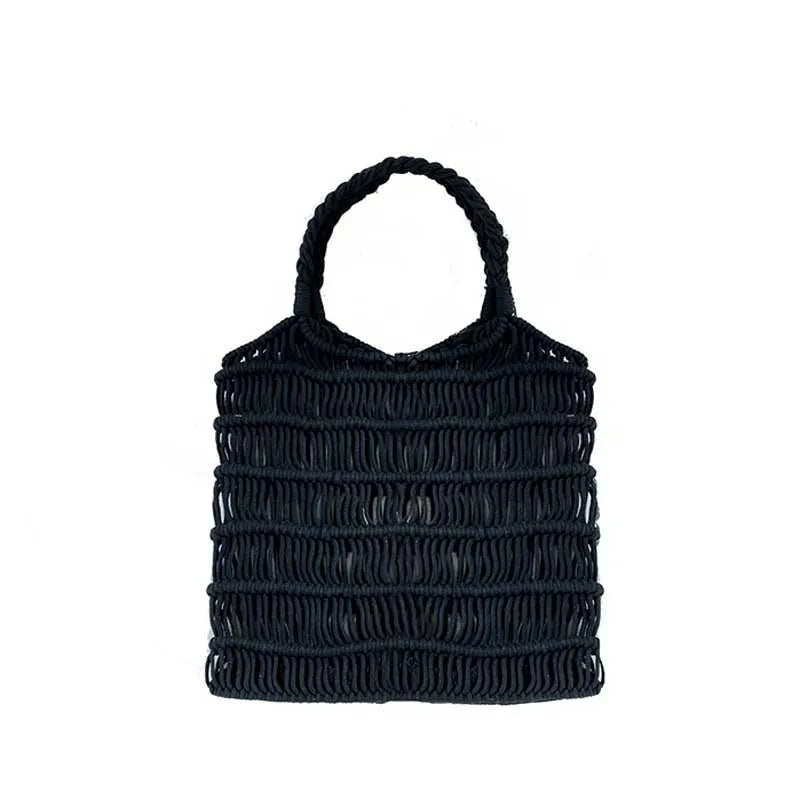 Bohemian Summer Handbag Women Cotton Crochet Tote Bag