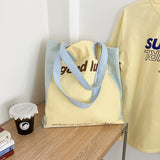 Canvas Totes Bag Good Luck Letter Printing Cloth Shoulder Bags