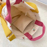 Cherry Pattern Diaper Bag Canvas Mommy Handbag