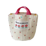 Cherry Pattern Diaper Bag Canvas Mommy Handbag