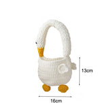 Kids' Knitted Goose Shoulder Bag Boys Girls Tote Small Wallet