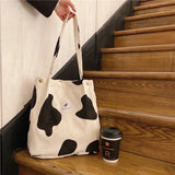 Leopard Shoulder Bag Large Capacity Girl Student Shopping Bags