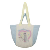 Puppy Printed Puffer Shoulder Bag Large Capacity Tote Bags