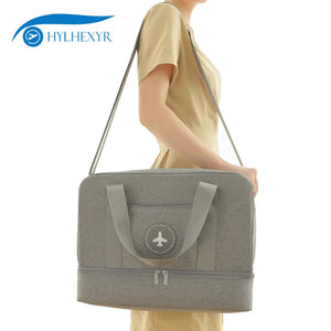 Dry Wet Separation Shoe Pack Handbag Ladies Casual Tote Women Shoulder Bags