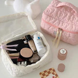 Floral Nylon Makeup Bag Organizer with Zipper