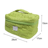Floral Nylon Makeup Bag Organizer with Zipper