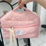 Floral Nylon Makeup Bag Organizer with Zipper