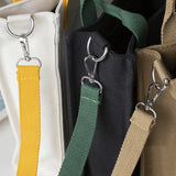 Letter Print Canvas Shoulder Bag Leisure Tote for Students