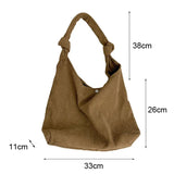 Women's Corduroy Handbag Shoulder Bag Casual Tote Bag