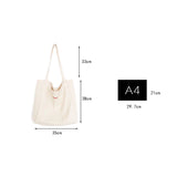 Female Shoulder Bag Canvas Tote Bonjour Embroidery Handbags Large Capacity
