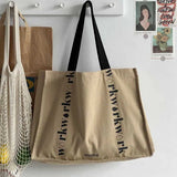 Female Canvas Tote Schoolbag Shopping Bag Handbag