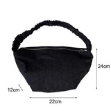 Women's Nylon Shoulder Bag Large Dumpling Handbag with Zipper