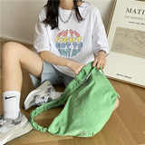 Women's Nylon Shoulder Bag Large Dumpling Handbag with Zipper