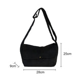 Female Small Satchel Corduroy Single Shoulder Bag