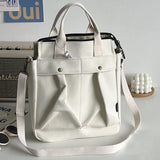 Female Canvas Tote Messenger Bag Shoulder Handbag Schoolbag Zipper