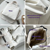 Female Canvas Tote Messenger Bag Shoulder Handbag Schoolbag Zipper