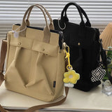 Female Canvas Tote Messenger Bag Shoulder Handbag Schoolbag Zipper