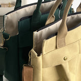 Female Canvas Tote Messenger Bag Shoulder Handbag Schoolbag Zipper