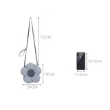 Flower Shaped Woman's Messenger Bag Polyester Tote Single Shoulder Lovely Double