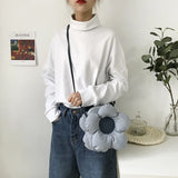 Flower Shaped Woman's Messenger Bag Polyester Tote Single Shoulder Lovely Double