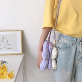 Flower Shaped Woman's Messenger Bag Polyester Tote Single Shoulder Lovely Double