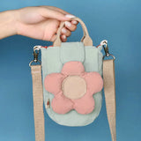 Girl's Small Flower Shoulder Bag Casual Tote Messenger Bag