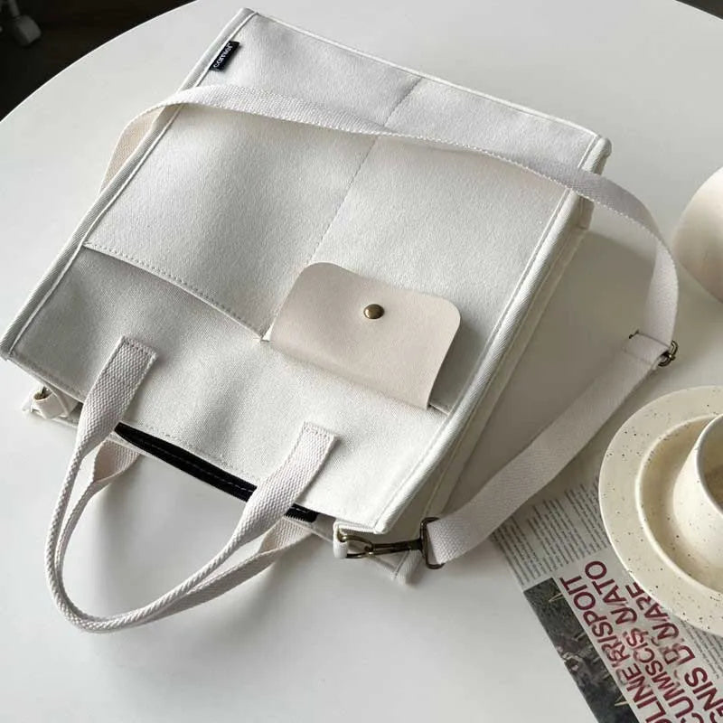 Canvas Crossbody Bag Shoulder Bag Student's Shopping Beach Travel