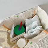 Cherry Embroidery Shoulder Bag Cotton Diaper Mother Baby Handbag