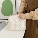 Floral Quilted Cotton Diaper Bag Large Capacity Young Girl Cosmetic Bags