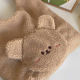 Ladies Winter Warm Lamb Wool Cotton Tote Bag Plush Shoulder Bags