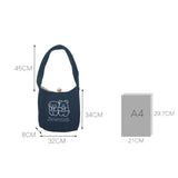 Plush Tote Shoulder Bag Cartoon Prints Embroidery Messenger Bag
