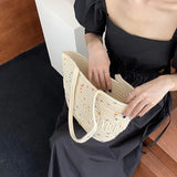 Large Capacity Summer Beach Bag Colored Dot Woman Shoulder Bags