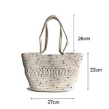 Large Capacity Summer Beach Bag Colored Dot Woman Shoulder Bags